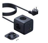 Multipresa a cubo con prese USB-A e USB-C, alimentazione UE, 67W, cavo da 1,5 m.