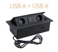 Multipresa a Scomparsa da Incasso con 2 Schuko + 2 USB (A + C) - Design Moderno