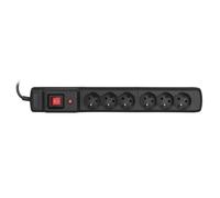 Multipresa Activejet COMBO 6GN 6 prese protezione interruttore 3 m nera
