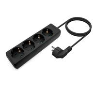 Aisens A154-0534 Ciabatta a 4 uscite nera