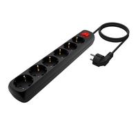 Aisens A154-0536 Multipresa con interruttore 6 prese nere