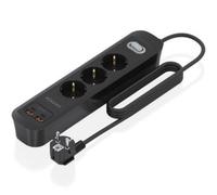 AISENS - ASPS-2A2C11-BK - Multipresa multifunzione con 3 prese + caricatore PD3.0 20 W 2 x USB-C, 2 x USB-A, 1,4 m, nero