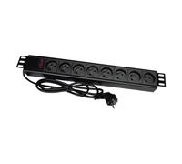 Alantec PZ081U3M Prolunga elettrica 3 m 8 presa(e) AC Interno Nero