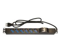 LINK MULTIPRESA ALIMENTAZIONE PER RACK 19 CON 6 PRESE SCHUKO MAGNETOTERMICA CAVO MT 3