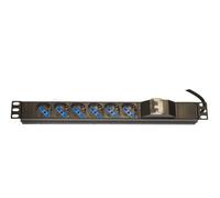 LINK MULTIPRESA ALIMENTAZIONE PER RACK 19 CON 6 PRESE SCHUKO MAGNETOTERMICA CAVO MT 3
