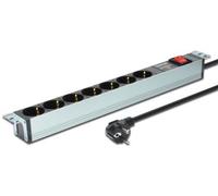 DN-95407 prolunghe e multiple 2 m 7 presa(e) AC Argento, Ciabatta 2 m, 7 presa(e) AC, Tipo F, Argento, Alluminio, 250 V