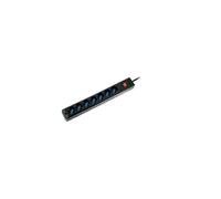 Atlantis P011-SL3007-B Striscia Multipresa, 7 Prese Italiano/Europa/Schuko Bipasso da 10A/16A Presa 16A, 2500 W, Nero