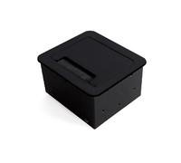 Multipresa Atom 14 per Scrivania Verniciato Nero Acciaio e Tecnoplastica e Alluminio Emuca