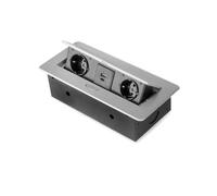 Multipresa Atom 26 Lite per Scrivania Verniciato Alluminio Zama e Acciaio e