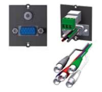 Multipresa Bachmann 917.073 6 prese VGA, Mini Jack e BNC nera