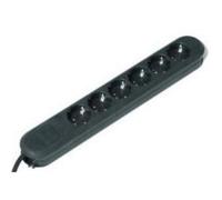 SMART 6x Schuko H05VV-F 3G 1.50mm² 16A/3680W 3m prolunghe e multiple 6 presa(e) AC Nero, Ciabatta Nero, 3 m, 6 presa(e) AC, Plastica, Nero, 3680 W, 16 A