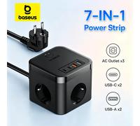 DOCKING STATION BASEUS PowerCombo Cube Power Strip, 3 prese AC + 2 USB-A USB-C, 30W, cavo da 1,5 metri