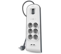 Belkin BSV604vf2M 6presa(e) AC 2m Bianco protezione da sovraccarico, BSV604vf2M