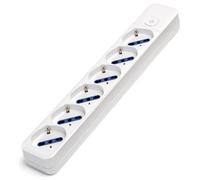 MULTIPRESA BIPASSO SCHUKO 6 POSTI CON INTERRUTTORE SENZA CAVO BIANCA MULTIAIGSCB-AIG8433325210694 TECNO-ESHOP
