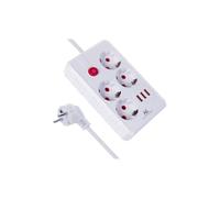Multipresa, Cavo di prolunga 4 prese + 3xUSB MCE393 W