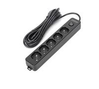 multipresa ciabatta elettrica 5 prese nera con interruttore cavo 5 metri spina 16a 250v 2p+e presa 16a 250v 5 way p40 aigostar