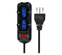 Multipresa Elettrica 6 Posti, Cavo 1,5M, Ciabatta Spina 10A con Interruttore, Max 2500W 250V, Nero