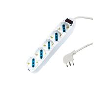 Multipresa Ciabatta Elettrica Cavo 5M Con 5 Posti Prese Universale 10/16A Schuko