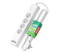 Multipresa collegata (tipo E), 16A WiFi Compatibile con Alexa, Google Home e SmartThings, programmabile (4 prese AC e 4 porte USB) con funzione del tempo e controllo remoto