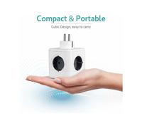 Multipresa compatta, organizer da viaggio con protezione da sovratensione, porta USB C a ricarica rapida, ideale per navi da crociera e per uso