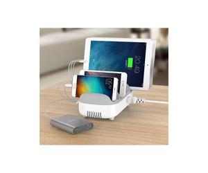 Multipresa Compulocks 10 prese con protezione e USB 2,4 A bianca