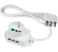 Fanton Multipresa 42105 – 3 prese bipasso Schuko bianca con cavo 1,5 m