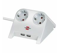 Multipresa con 2 Prese senza Interruttore Brennenstuhl 1153520222 3600 W USB