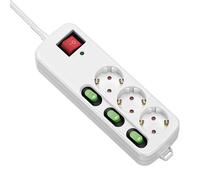 Multipresa con 3 Prese con Interruttore TM Electron 3680 W Bianco [1,5 m]