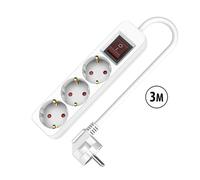 Multipresa con 3 Prese con Interruttore TM Electron 3680 W Bianco [3 m]