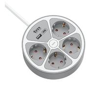 Multipresa con 4 Prese con Interruttore TM Electron 3680 W Bianco Grigio 30 W