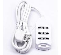 V-TAC Multipresa MULTIVT-LED8706 3 posti bipasso cavo 1,5 m Prese 10/16A Spina 16A Bianca