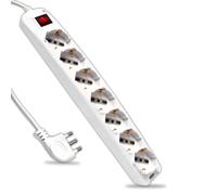 MULTIPRESA BIPASSO SCHUKO 7 POSTI CON INTERRUTTORE MULTIVS-LED8714 V-TAC