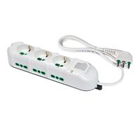 MULTIPRESA CON INTERRUTTORE 4 uscite / spina 2P+T 16A - NERA