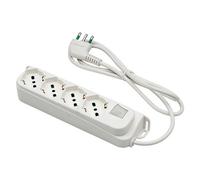 Multipresa bipasso schuko + int.lum retail fme nero posti 4 2p+t 16a n°xmmq 3x1,