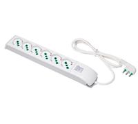 Multipresa 6 Posti Italiana Bipasso / Schuko Bianco