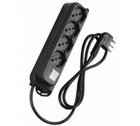 Multipresa con Interruttore Fanton Omega Nera 3 mt
