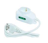 Multipresa cubo 3 posti 2 bipasso +T + 1bipasso schuko Cavo 1,3mt (3X1,00mm²) 16A 250V EXTRASTAR