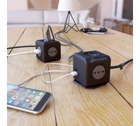 MULTIPRESA CUBO DUAL 2SCHUKO + 2BIPASSO + 2USB 2.1A
