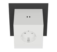 Multipresa Cubo Schuko AVOLT Square 2 con USB-C (30W) - Presa Multipla di Design con 3 Prese e 2 Porte USB-C - Ciabatta Elettrica Compatta da Parete per Scrivania, Ufficio e Casa