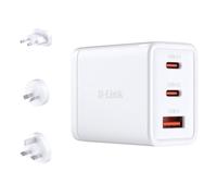 Multipresa D-LINK DCP-651 3 prese 2 USB-C 1 USB-A GaN 65W con carica rapida e adattatori universali