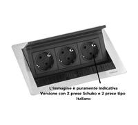 Multipresa da incasso a scomparsa foro incasso 195 x 157 x h.50 mm cavo 3 mt