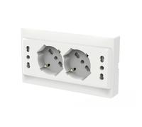 Multipresa Da Incasso Scatola 503 Bianco Lucido, 2 Prese Schuko Universale P40 +