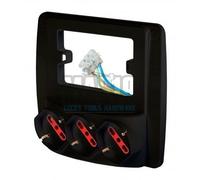 Multipresa da parete con 3 attacchi schuko e quadro per placca 3 posti Emilia RS94130