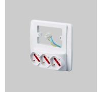 MULTIPRESA DA PARETE SCHUKO EMILIA SMART ROSI 3 Prese schuko 2P+T 10/16A Bianco
