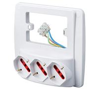 Multipresa da Parete Emilia SMART 3 Presa Spina Universale Bianca