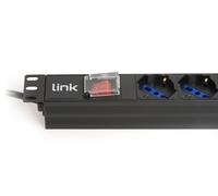 MULTIPRESA DA RACK 19" 7 PRESE UNIVERSALI CON INTERRUTTORE SPINA ITALIANA 16A CA