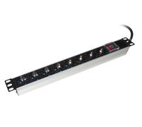 LINK MULTIPRESA DA RACK 19, 8 PRESE SCHUKO CON INTERRUTTORE SPINA SCHUKO 16A