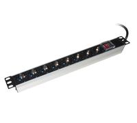 LINK MULTIPRESA DA RACK 19, 8 PRESE SCHUKO CON INTERRUTTORE SPINA SCHUKO 16A