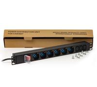 MULTIPRESA DA RACK 19" CON 6 PRESE UNIVERSALI + 3 PRESE C13 CON INTERRUTTORE SPI