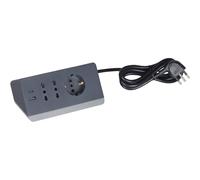 Bticino S3711GB Ciabatta Multipresa da Scrivania/Tavolo con Interruttore Luminoso, Nero